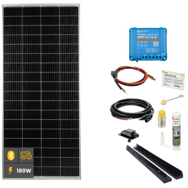 180 W SOLA Frame Mono Wohnmobil Komplettset schwarz