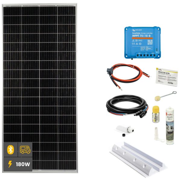 180 W SOLA Frame Mono Wohnmobil Komplettset weiß