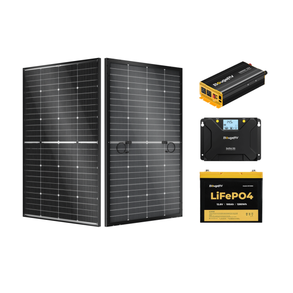 BougeRV 200W 12V Rigid Solar System Kit