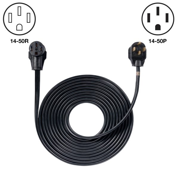 25′ Generator Cord: 50A 120/240V 14-50P to 14-50R