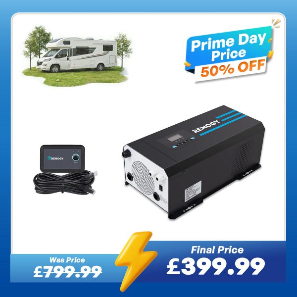3000W 12V Pure Sine Wave Inverter Charger w/ LCD
