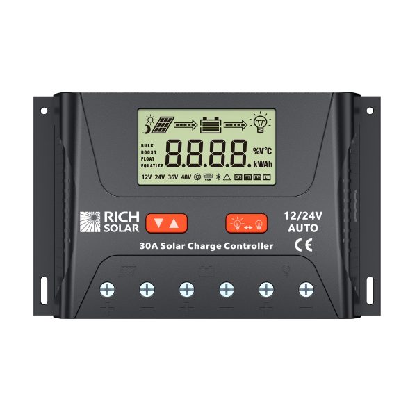 BRAVO LEGEND 30 | 30 Amp PWM Solar Charge Controller | 12V/24V Auto 30A PWM Controller for RVs, Trailers, Campers, Vans, Boats, Off-Grid