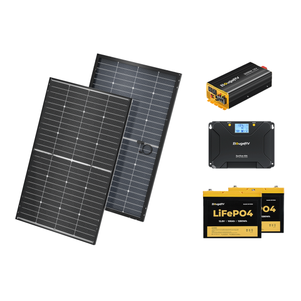 BougeRV 400 Watt 12V Rigid Solar System Kit