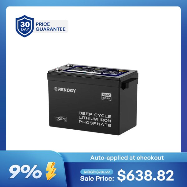 48V 50Ah Smart Lithium Iron Phosphate Battery w/Self-heating | Core Series