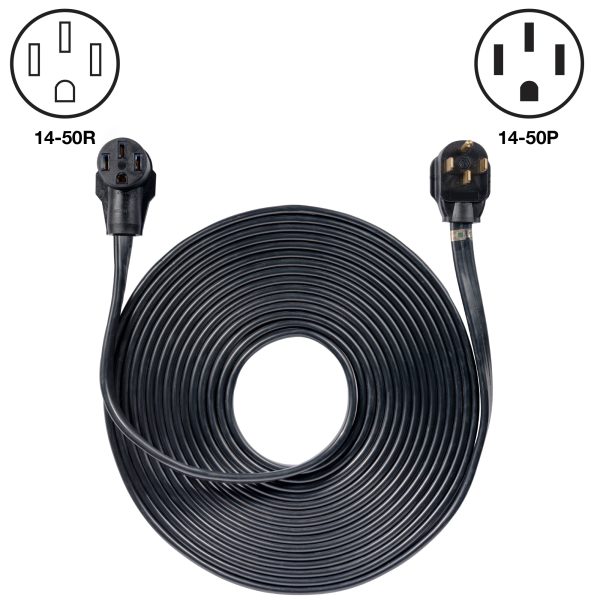 50′ Generator Cord: 50A 120/240V 14-50P to 14-50R