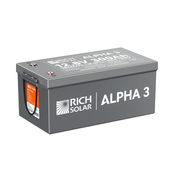 ALPHA 3 | 12V 300Ah LiFePO4 Battery | 12V Lithium Battery for RVs, Cabins, Off-Grid | 5,000 Lifetime Cycles | Internal Heat Technology | Bluetooth