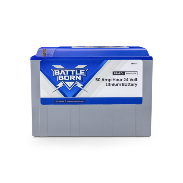 Battle Born 24V 50Ah LiFePO4 Deep Cycle Battery | 1200Wh | 10-Year Warranty | BB5024