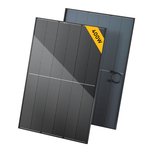 BougeRV 400 Watt 12V/24V Rigid Bifacial 10BB Mono Solar Panel