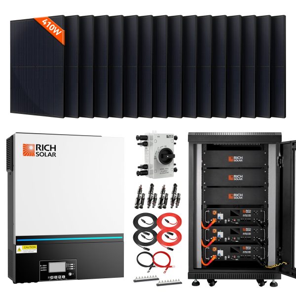 Complete Off-Grid Solar Kit RS-H6548 | 8000W PV Input 48V 120VAC Output + 6560(16×410) Watt Solar PV