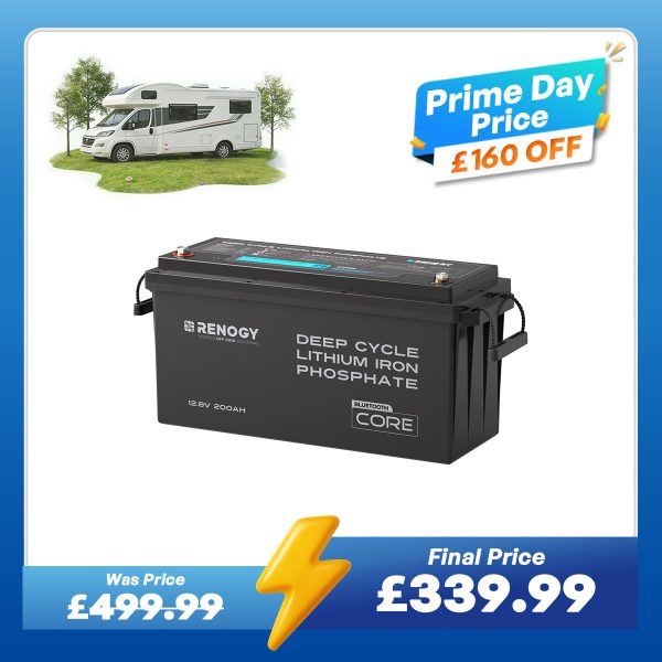 Core – 12V 200Ah Lithium Iron Phosphate Battery w/ Bluetooth
