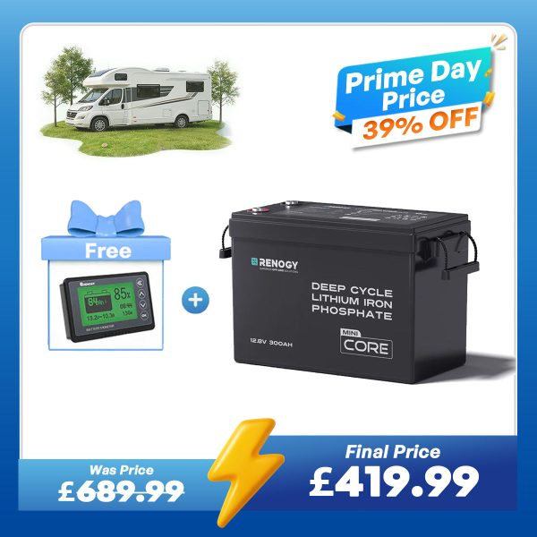 Core Mini – 12.8V 300Ah Lithium Iron Phosphate Battery with 500A Monitor