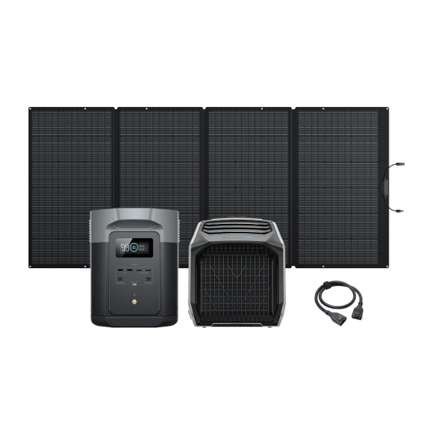 EcoFlow WAVE 2 +EcoFlow DELTA 2 Max + 400W Portable Solar Panel + XT150