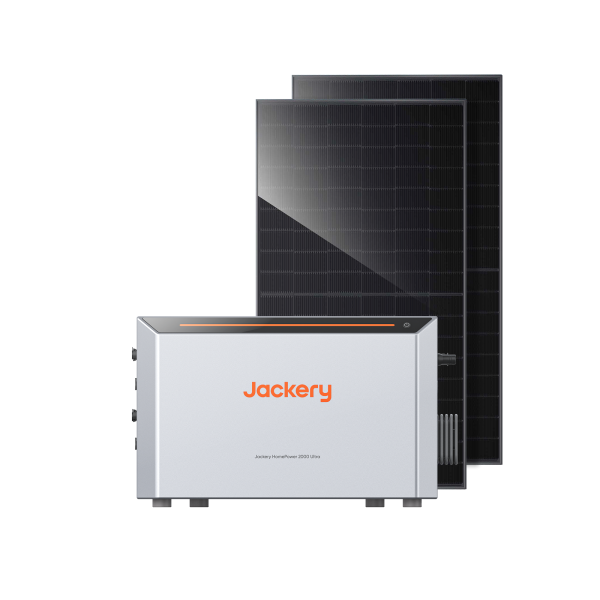 Jackery HomePower 2000 Ultra mit Speicher (450 Wp bifazialen Solarmodulen)