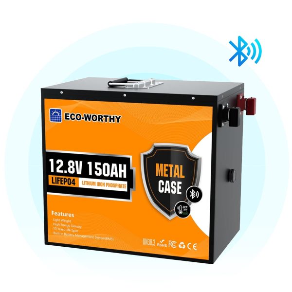 LiFePO4 12V 150Ah Metal Shell Lithium Iron Phosphate Battery With Bluetooth And Low-temperature Protection