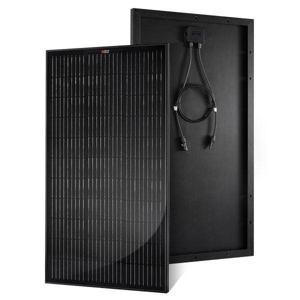 MEGA 100 ONYX | 100 Watt Solar Panel | Premier 12V Off-Grid Solar Panel for Vans, Campers, Boats | 25-Year Output Warranty