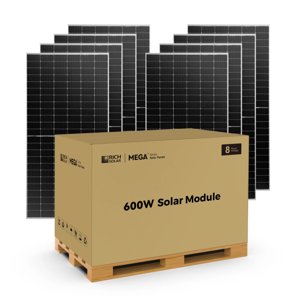 MEGA 600 BIFACIAL | 600 Watt Bifacial Solar Panel | Premium Grid-tie or Off-grid Solar Panel for Residential, Commercial, Agriculture | 25-Year Output Warranty