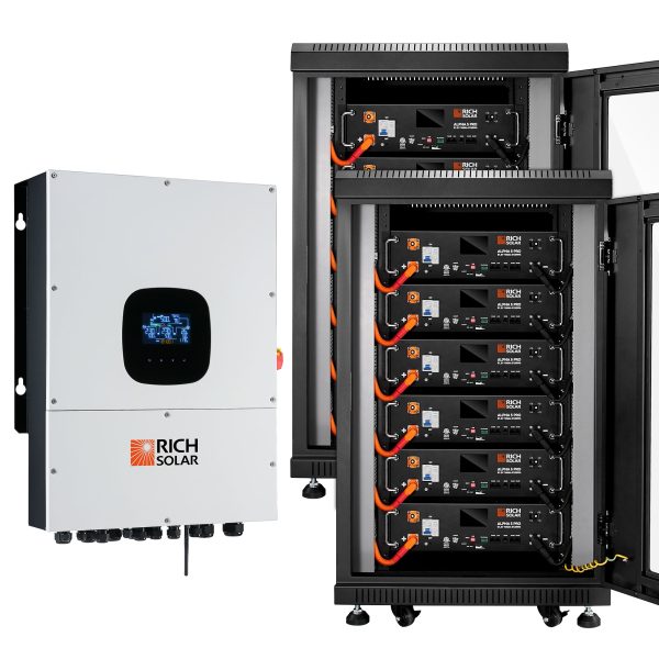 NOVA 12K PV Hybrid Inverter Solar Kit | 61.44kWH Server Lithium Battery
