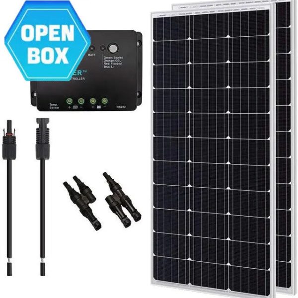 Open Box Renogy 200 Watts 12 Volts Monocrystalline Solar Bundle Kits