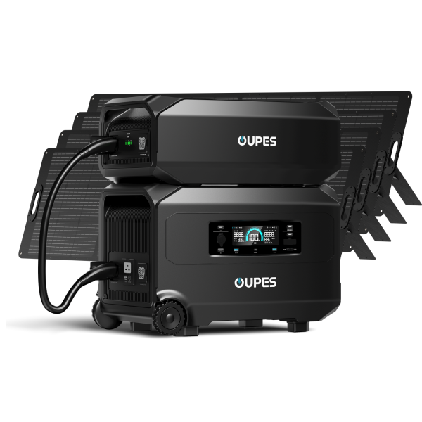 OUPES Guardian 6000 + G5 Extra Battery + 4*240W Solar Panel | Solar Generator Kit