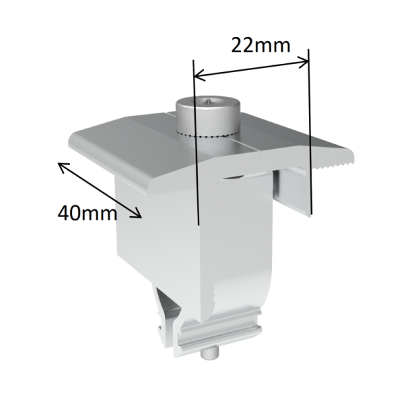 Solarmodul-Halterung für Schrägdach für 2 Module