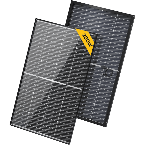 BougeRV N-Type 12V/24V 200 Watt Bifacial 16BB Solar Panel